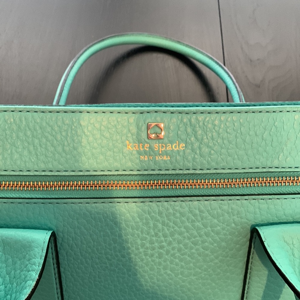 Teal Kate Spade shoulder purse - Picture 3 of 7